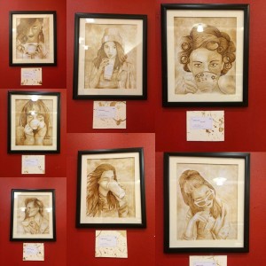 Portraits in coffee all